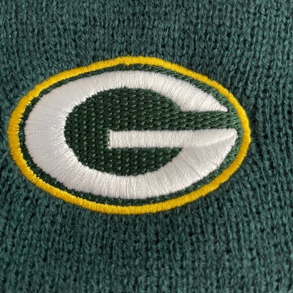 NFL Budweiser 100% Acrylic Green Bay Packers Knit Toque w Pom Pom Grn Wht Yel OS - Picture 2 of 6
